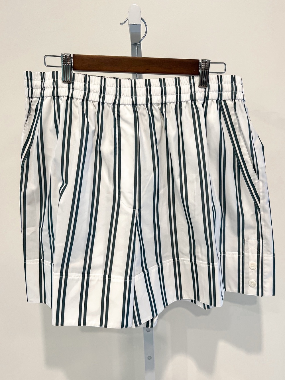 Phillip Lim White and Fern Green Oversized Boxer Shorts Womens Sz Large